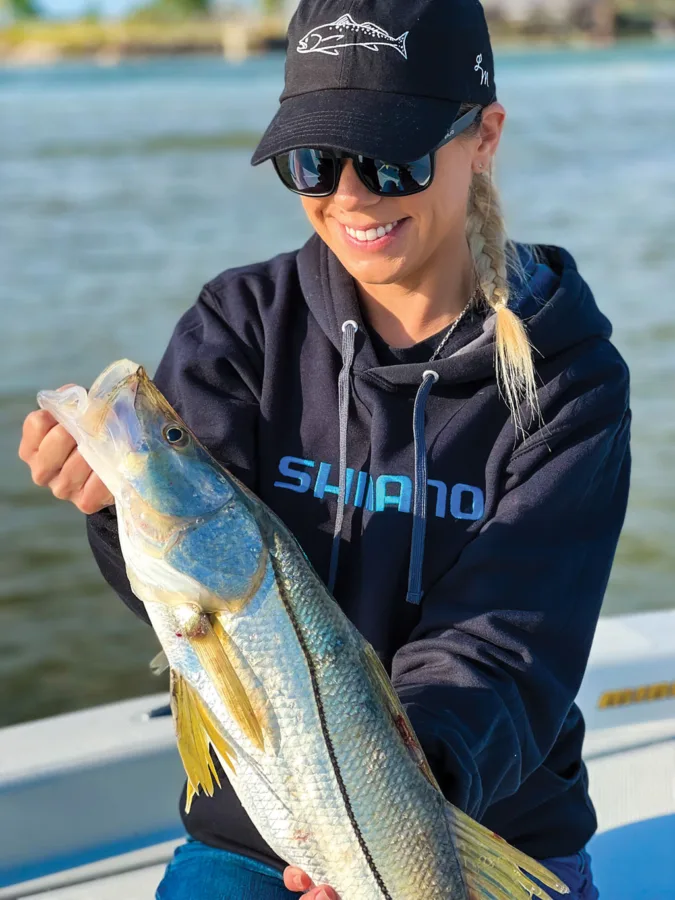Kelly with a nice snook.