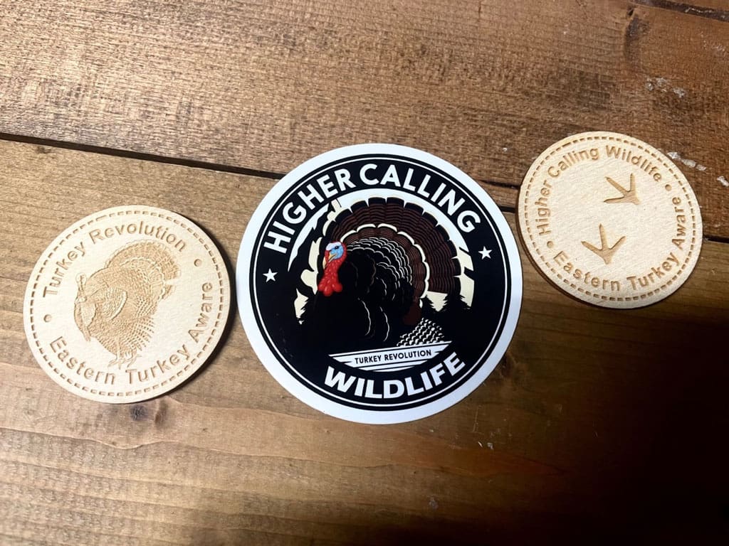 Readers who send in photos of Eastern turkeys in East Texas or Louisiana get one of these cool wooden challenge tokens.