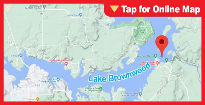 Lake Brownwood: Rocky Point Across from Dam