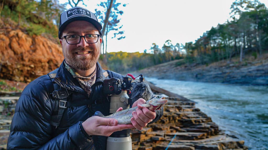 Seth Geib had not caught a fish since he was 16, until he landed this one at Beaver Bend State Park, Oklahoma, just over the Texas state line.