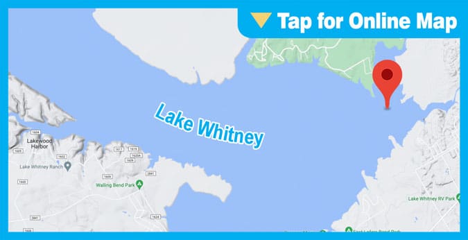 Lake Whitney: Whitney Hump and Hwy 22 Road Bed