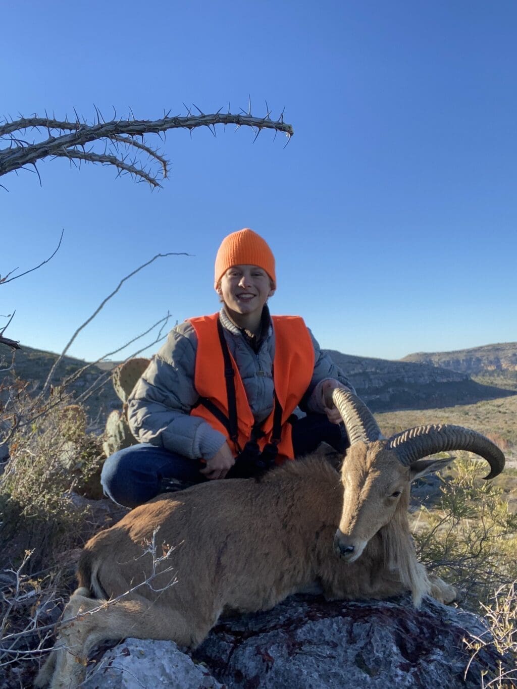 Ryan Balusek shot this aoudad on a youth hunt at the Devil’s River State Natural Area.