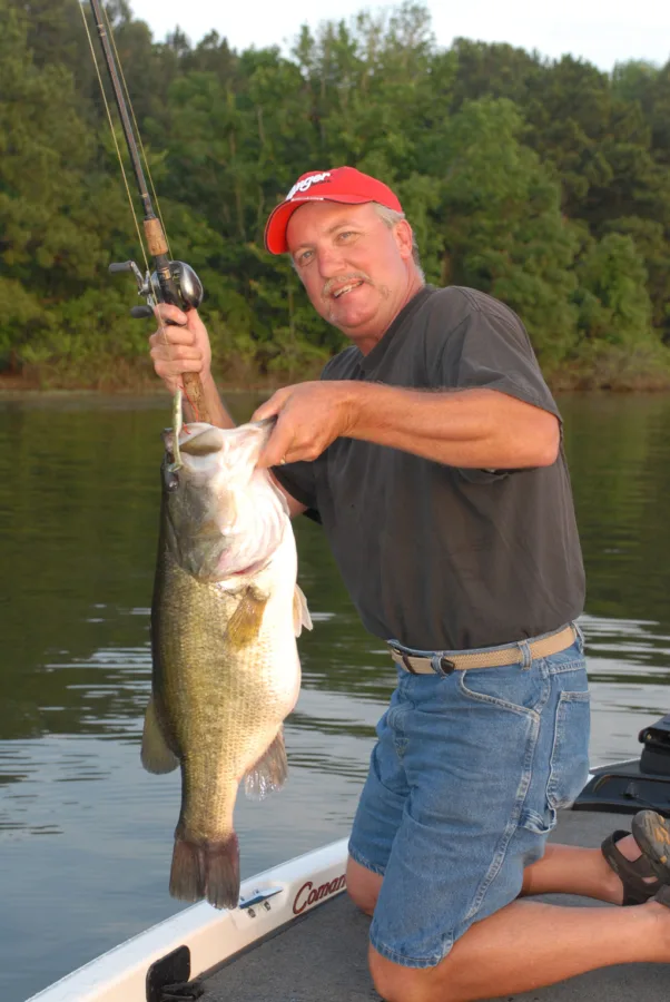 The author with his 10-pound, frog-captured bass.
