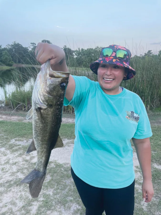 Veronica Ringwall caught this nice largemouth on a family outing.