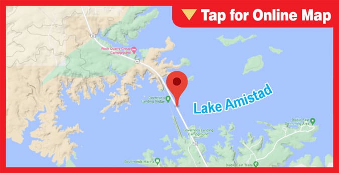 Lake Amistad: US 90 Bridge Pilings