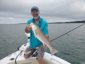 spot-lock on a reef with puppy drum