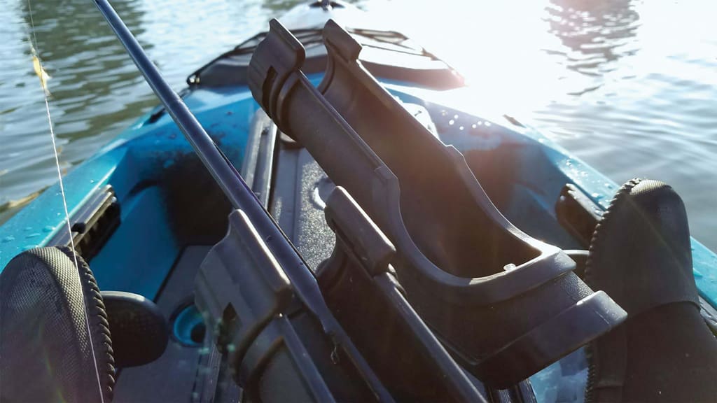 If your kayak doesn’t have built-in rod holders, you will want to install one (or a few).