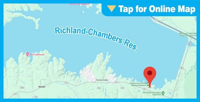 Lake Richland Chambers: Coves at Fisherman’s Point Marina