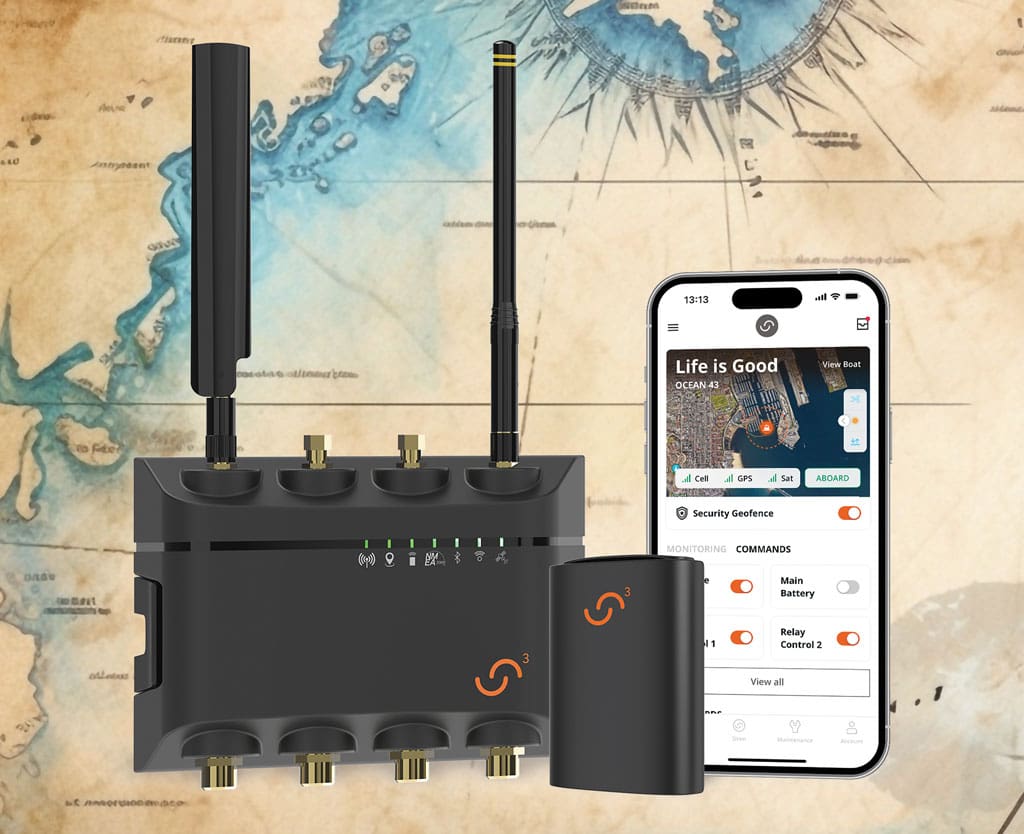 Siren Marine systems provide security monitoring and remote control of many boat functions.