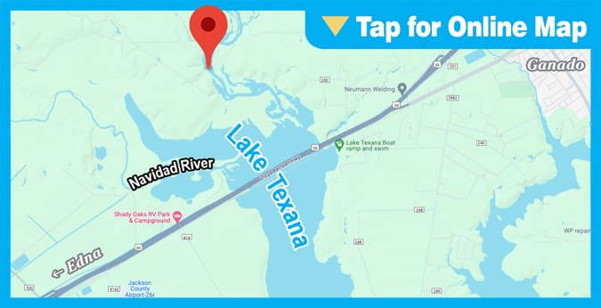 Lake Texana: Mouth of Cove Point