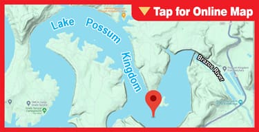 Possum Kingdom Lake: Lower end of the lake