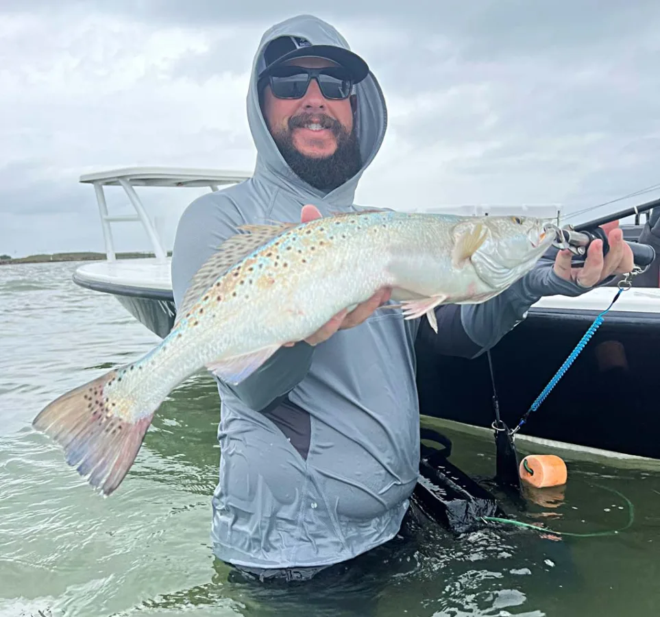 Cooler water will encourage targets like speckled trout to hang around shallow water longer.