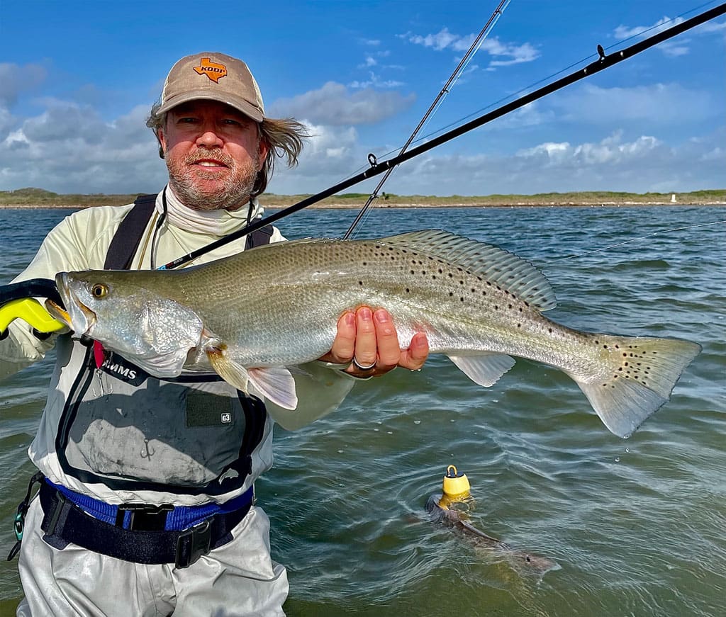 Warmer months may be more productive, but trout can bite year-round on topwaters.