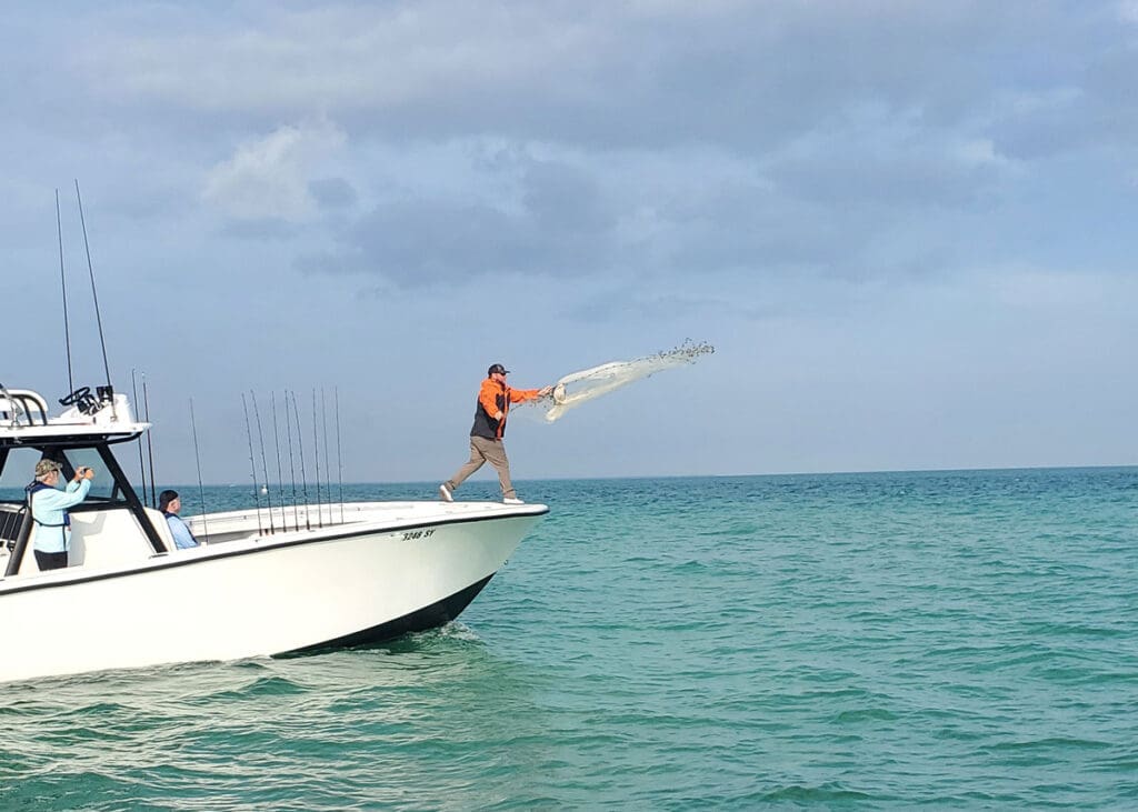 throwing a cast net