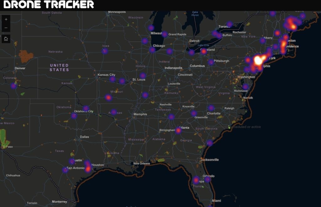 Mapping Drone Sightings
