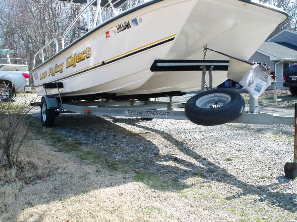 boat on a trailer