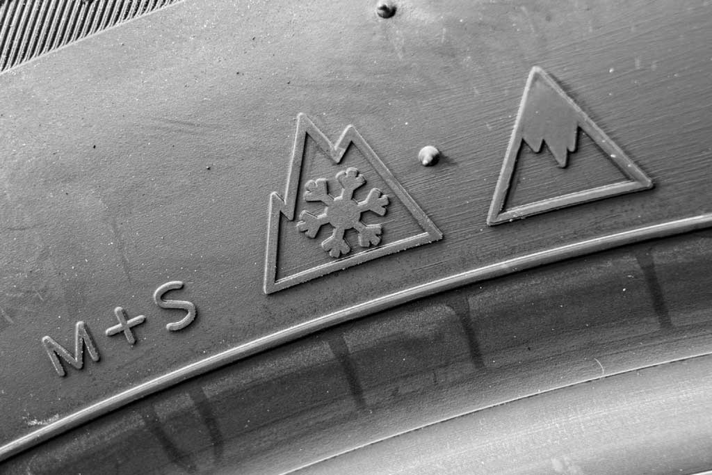close-up image of a winter tire