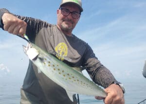 angler wth a spanish mackerel